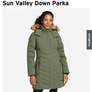 Eddie Bauer Sun Valley Down Parka green Small